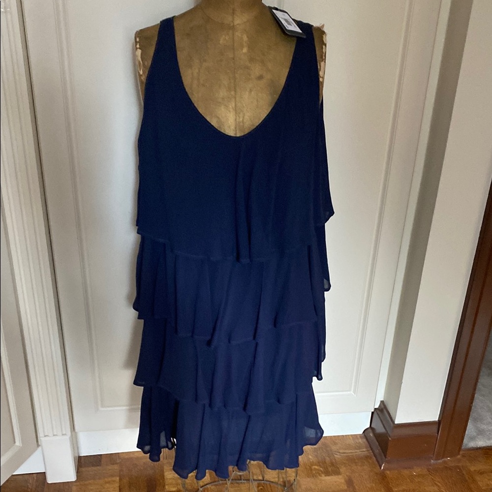 BNWT Armani Exchange Navy Layered Dress.